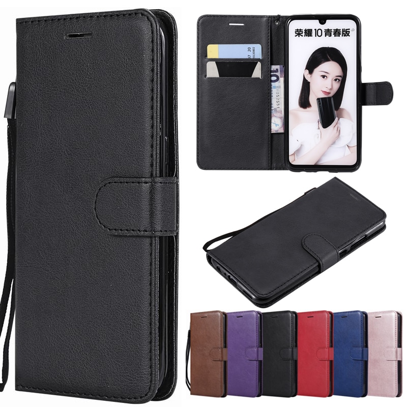For Huawei P Smart Case On Huawei Honor 10 Lite Cover Luxury Leather Wallet Phone Case Psmart Honor10 Lite Flip Book Cover