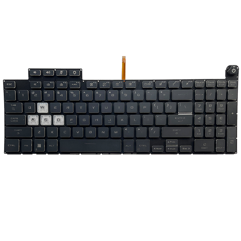 Yhdysvaltain taustavalaistu näppäimistö asus tuf gaming  f15 fx507zr fa507 fa507r fx707 fx517 ga507 -vaihtonäppäimistöille 6913 us 00 v210846 ds 1
