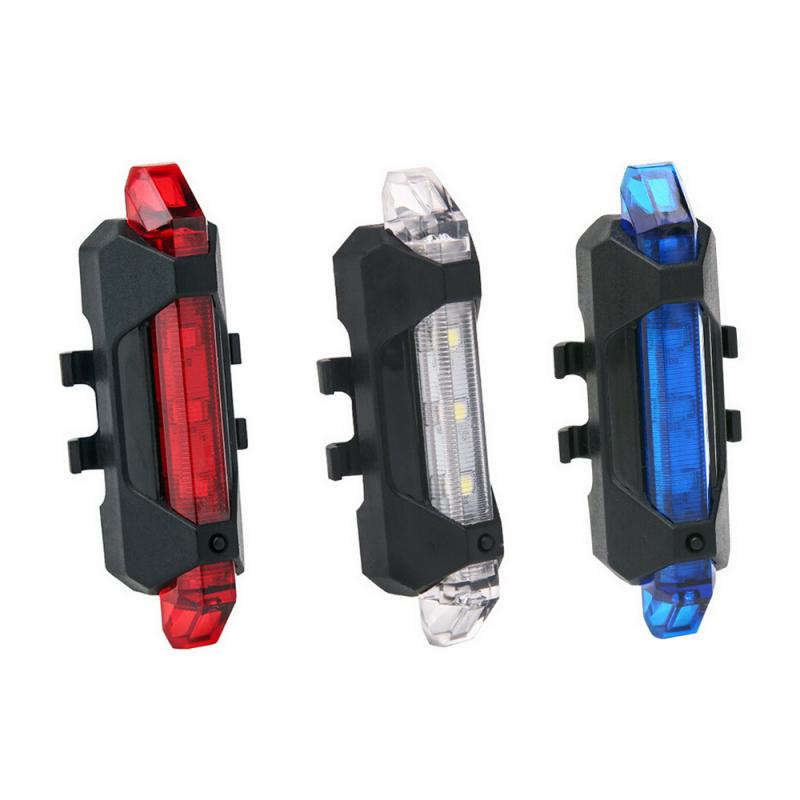 Fietsverlichting Veiligheid Fietsen Waarschuwing Achterlicht Achterlamp Usb Oplaadbare 5 Led Fiets Achterlicht Fiets Accessoires