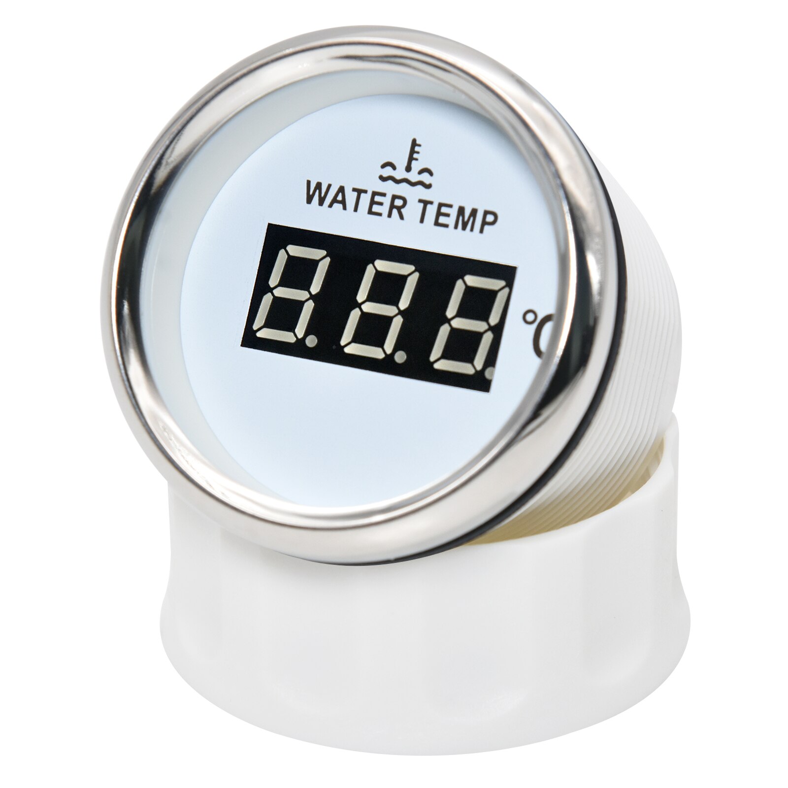 100% Digital Water Temperature Gauge with Sensor 1/8 NPT Water Temp Sensor Red Backlight 52MM Gauge Indicator for Marine Boat