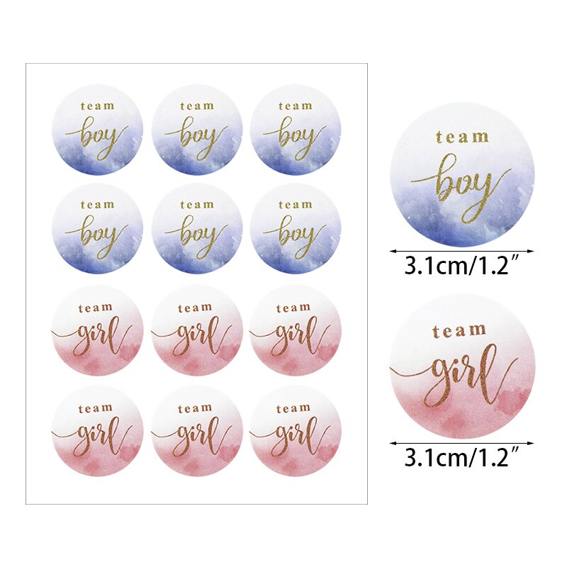 120pcs Team Boy Team Girl Stickers Boy or Girl Vote Sticker for Gender Reveal Party Decoration Baby Shower Packaging Seal Labels: Z12