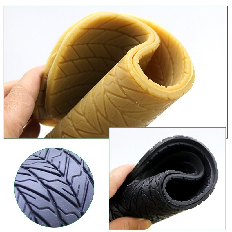 1 Pair DIY Rubber Full Sole Repair Shoes Tire Grain Wave Pattern Repair Worker Shoes Outsole 4mm Stick On Full Soles Heel Pads