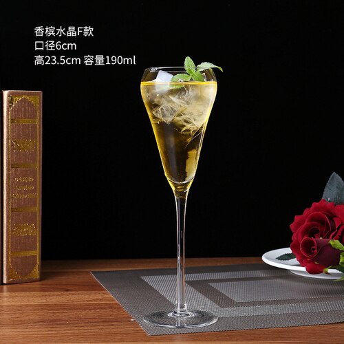 Doble veggglass champagne fløyter beger boble vin tulipan cocktail bryllupsfest glass kopp skåling  lw0316247: Stil i