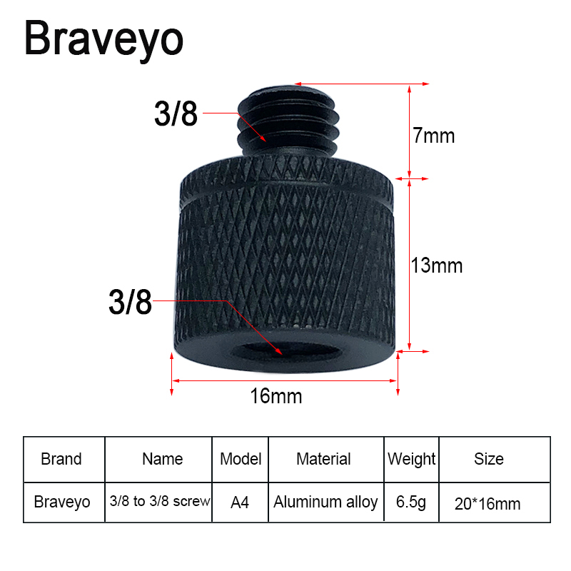 Camera Adapter Screw 3/8 to M6 M8 M10 M12 Inch Photography Screw Tripod Ballhead Mount Accessories For Dslr Live Flash Bracket: light yellow