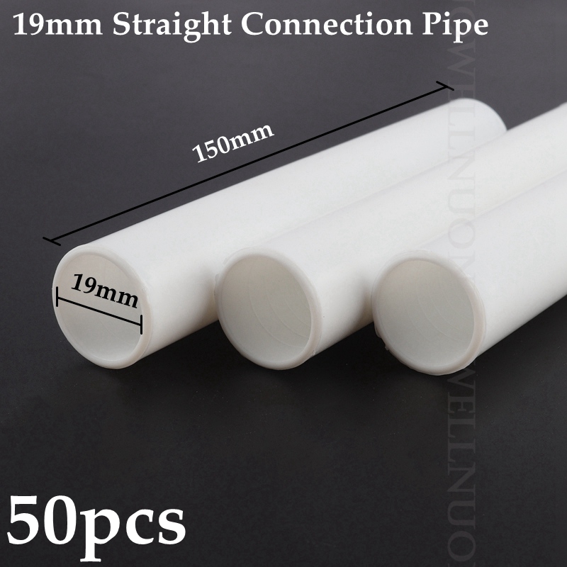 10/20/50/100pcs PE Connector Plastic PE Joint Wardrobe Shoe Rack Tent DIY Skeleton Tube Fittings Pipe Adapter: 19mm Straight 50pcs