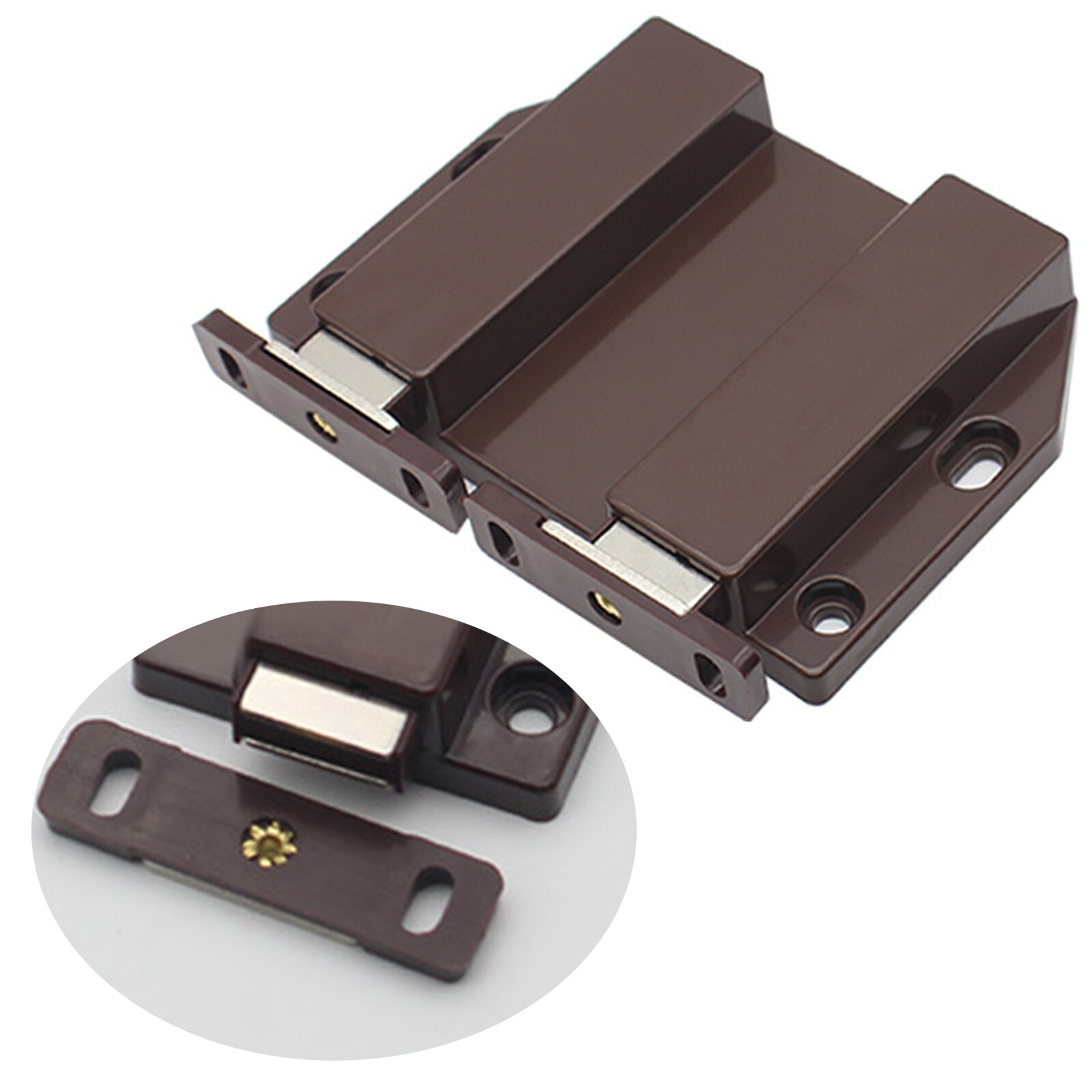 1PC Double Magnetic Touch Press Catch Latch Push to Open Cabinet &amp; Door Latch/Catch Closures for Furniture Cabinet Door Cupboard