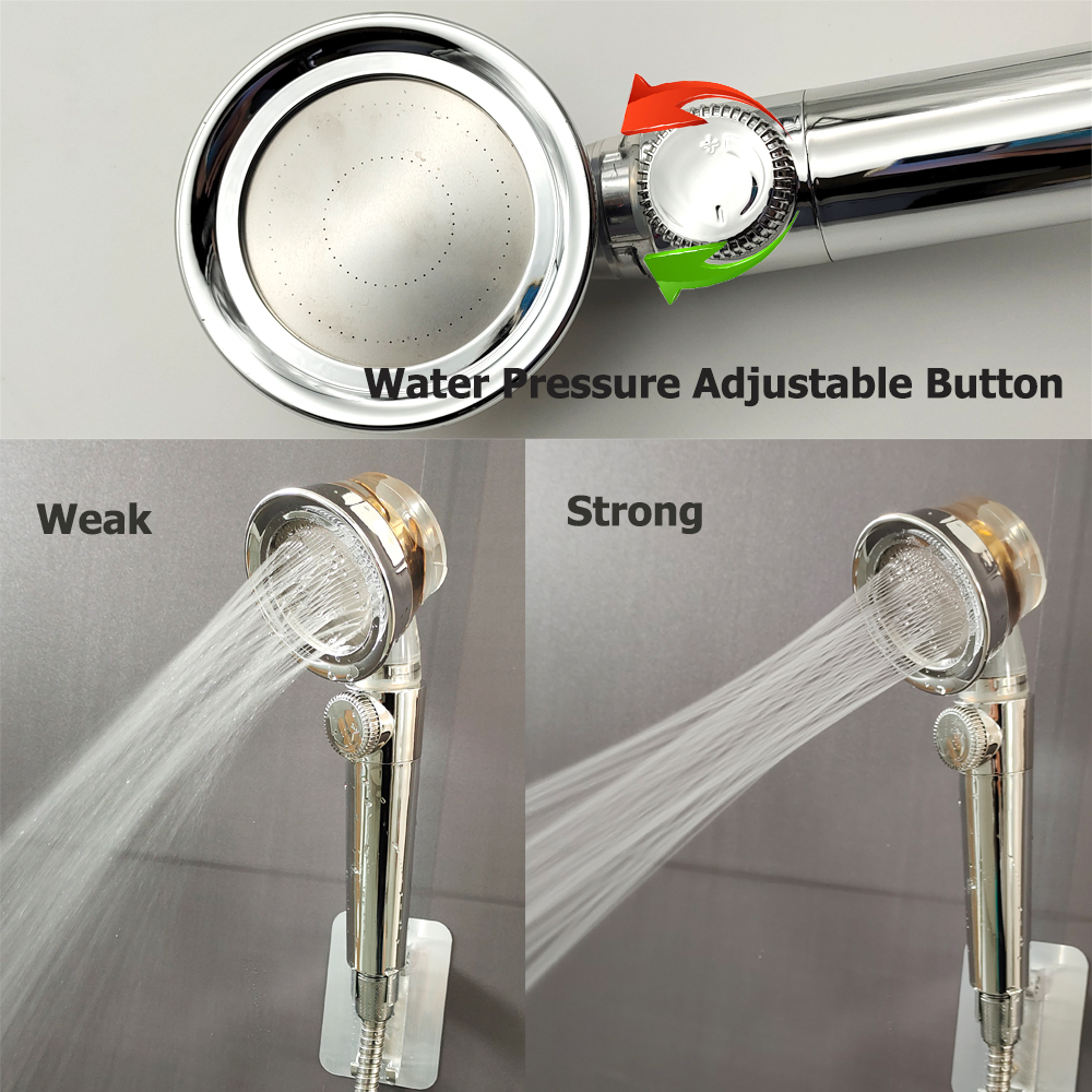 Pommeau de douche avec bouton d&#39;arrêt, économie d&#39;eau, haute pression, buse de pulvérisation, accessoires de salle de bain, nouveauté