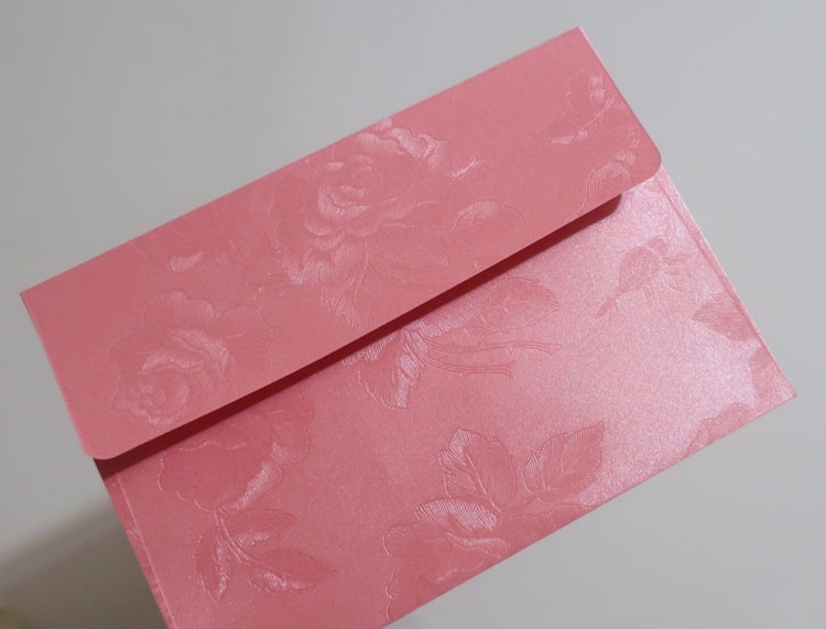 White Floral Embossed Envelope Invitation Envelopes
