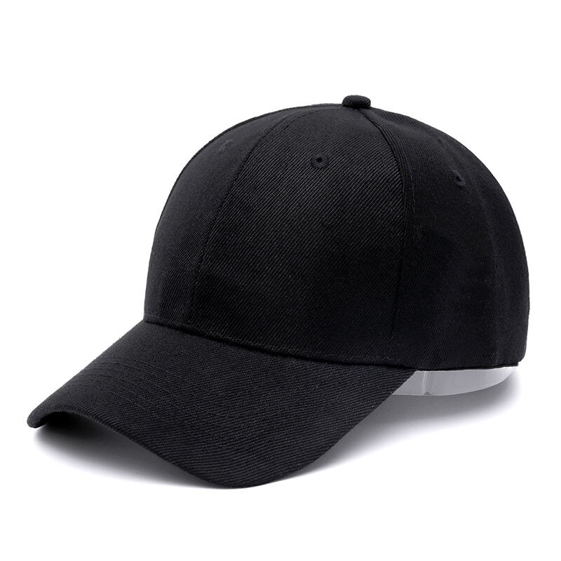 8 Kleuren Unisex Casual Solid Verstelbare Baseball Caps Snapback Hoeden Baseball Cap Voor Vrouwen Mannen Hip Hop Vader hoed Bone: black