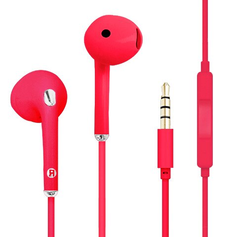 Fung Hing 188 In-Ear Headset Met Tarwe Muziek Sport Kabel Mobiele Telefoon Oordopjes: Red