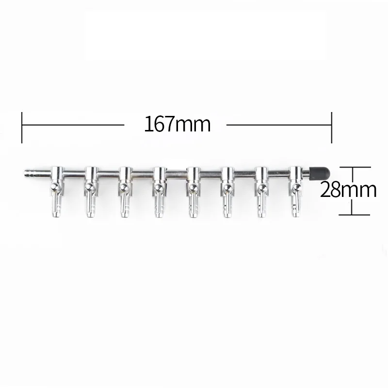 1-8 Way Stainless Steel Air Splitter Valve Aquarium Air Pump Flow Splitter Distributor Pump Valve Tap Lever Control Switch Valve: light green