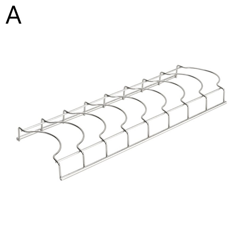 Kitchen Organizer Stainless Steel Dish Bowl Rack Drying Shelf Utensil Cutlery Drainer Storage Holder: A