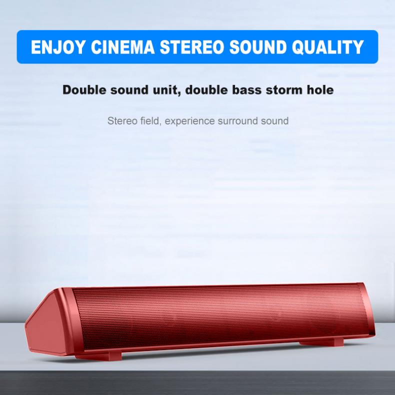 Sada V-105 Soundbars Luidspreker Mobiele Telefoon Computer Universele Mini Strip Speaker Met 2 Luidsprekers Eenheden En Stereo Surround Sound