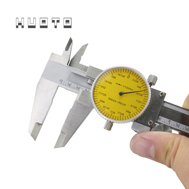 Micrómetro de precisión de 0-150mm y 0,02mm, calibrador Vernier de acero inoxidable, tamaño de 6 pulgadas y 1024 pulgadas