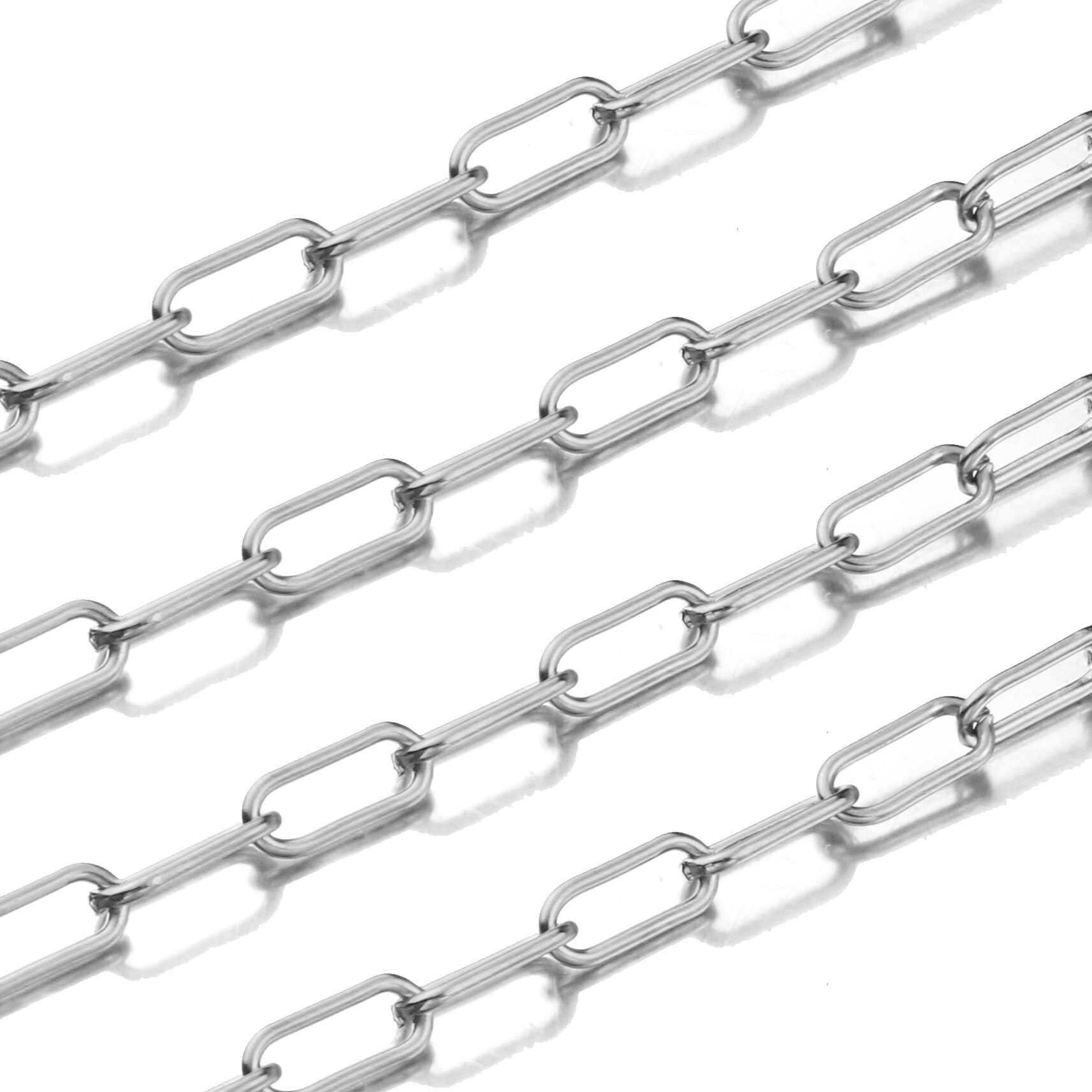 1Meter 7mm Breite Edelstahl Gold Tonne Rolo Kabel Hüfte-hüpfen Punk Ketten für Schmuck Machen Liefert Viel Groß: Stahl