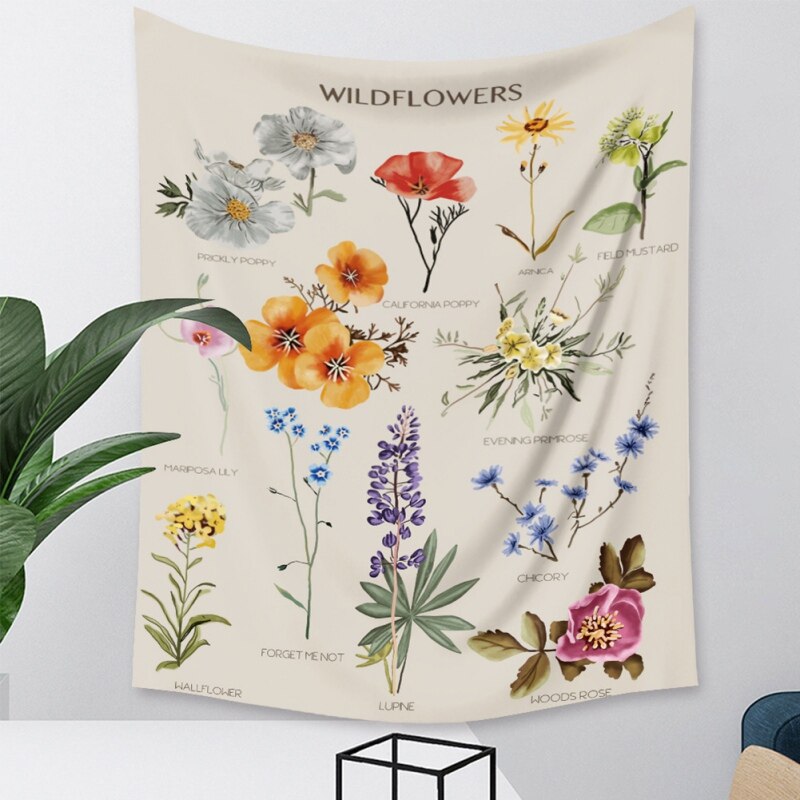 Muur Opknoping Bloemen Gedrukt Tapestry Thuis Vierkante Strand Handdoeken Europese En Amerikaanse Strand Matten Kleurrijke Ins Woondecoratie