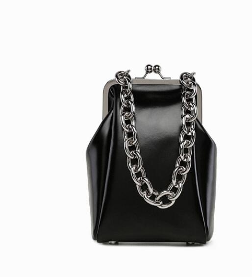 Female women bag simple style PU leather small clip bag vintage messenger shoulder bag women's vintage handbag R-598FG