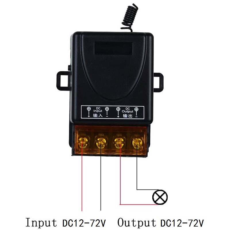 DIY Wireless 433MHz Universal Remote Control Switch dc 12v 24v 48v 60v 72v 30a High Power Relay Receiver Modulefor Car WaterPump