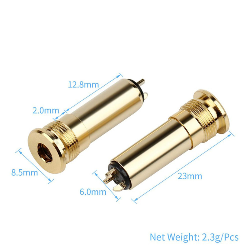 10pcs Jack 2.5 adattatore per cuffie femmina 4 poli 3 connettori Speakon a contatto connettore Audio HiFi in rame placcato oro