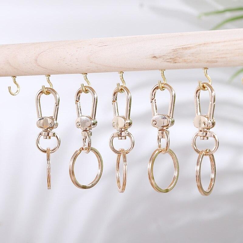 5 Pcs Metal Swivel Karabijn Clips Key Hook Sleutelhanger Split Key Ring Bevindingen Sluitingen Metal Tag Quick Clips