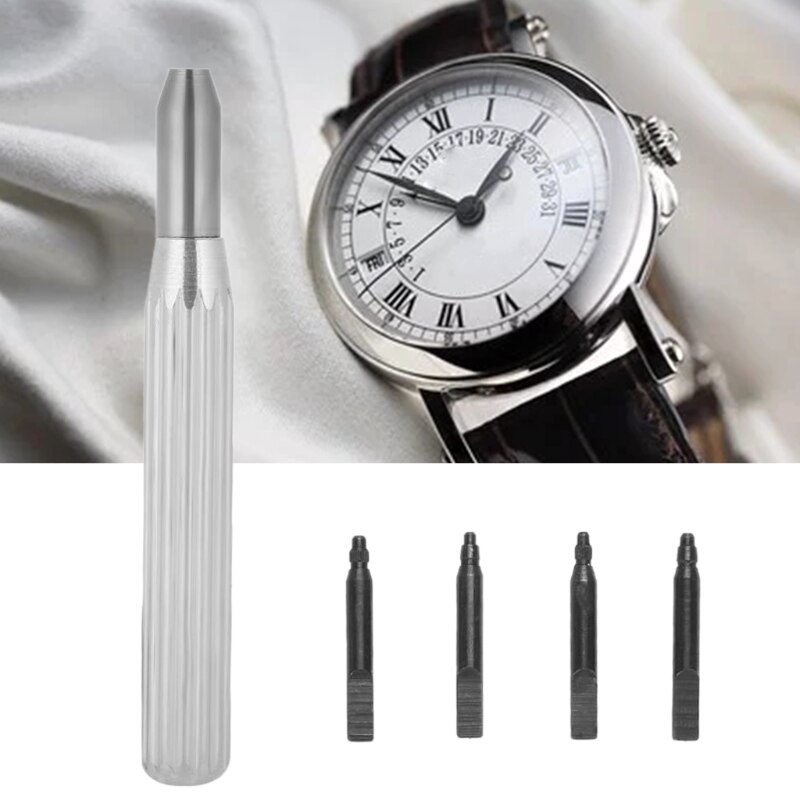 Watch Crown Tube Insert Remover Tools with 4 Pins Repair Tool for Watchmaker