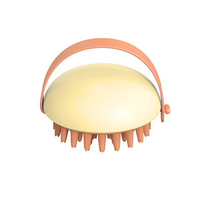 Siliconen Hoofd Body Hoofdhuid Massage Borstel Siliconen Shampoo Borstel Haar Wassen Kam Douche Borstel Bad Spa Massage Borstel Haar Borstel: Yellow