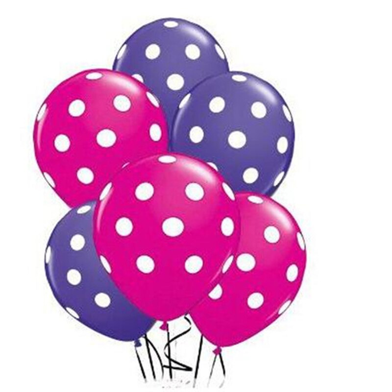 Ballons gonflables en Latex 24 pièces, 12 pouces, à pois, rouge et noir, ballon à Air pour fête pour enfants, pour cérémonie, pour anniversaire, pour bébés