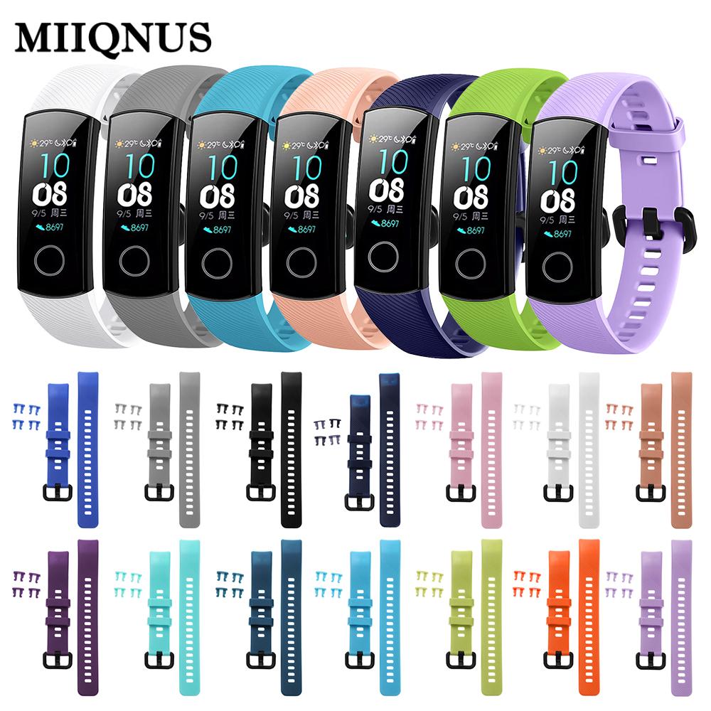 MIIQNUS 1PC Sport Armband ersatz Bunte Klassische Silikon Uhr Band Armband Armband Armband Für Huawei Honor Band 4