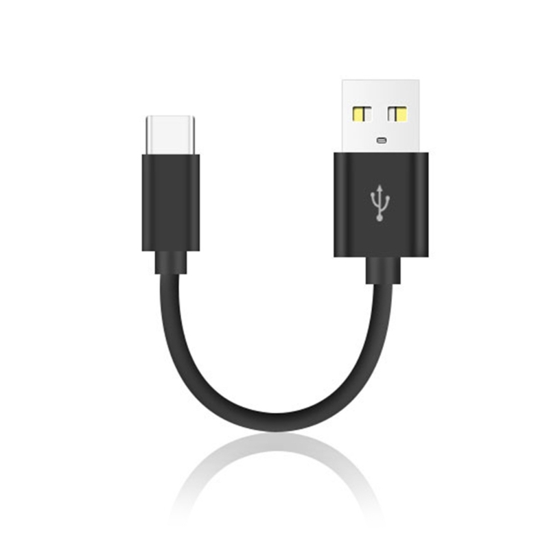 Câble USB vers Type-C court, charge haute vitesse, prise en charge du transfert de données pour téléphone, série 15 Smartphones, 10cm: Black / 0.2 m