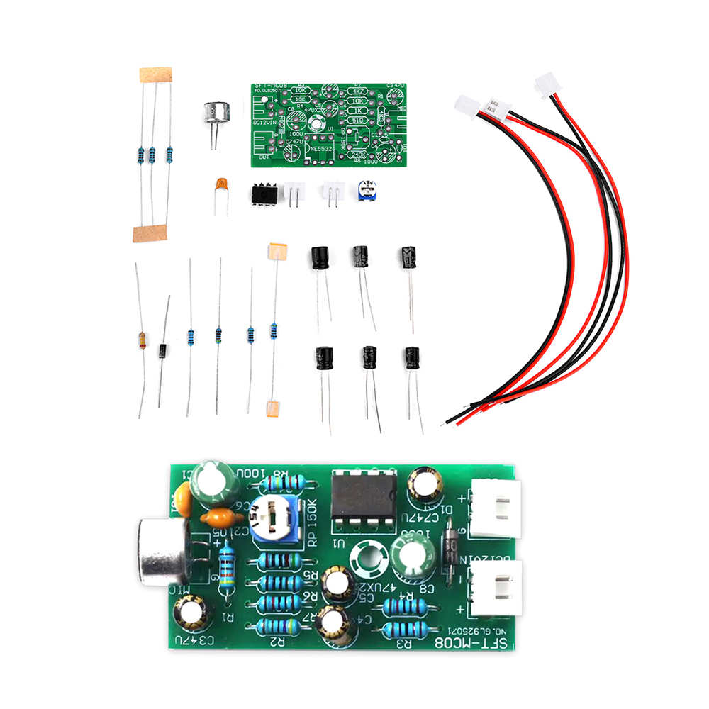 Diymore HiFi-Mikrofon Pickup DIY Modul Rausch unterdrückung Kollektor Mikrofon Verstärker platine hohe Empfindlichkeit Kit DC9-15V: Default Title