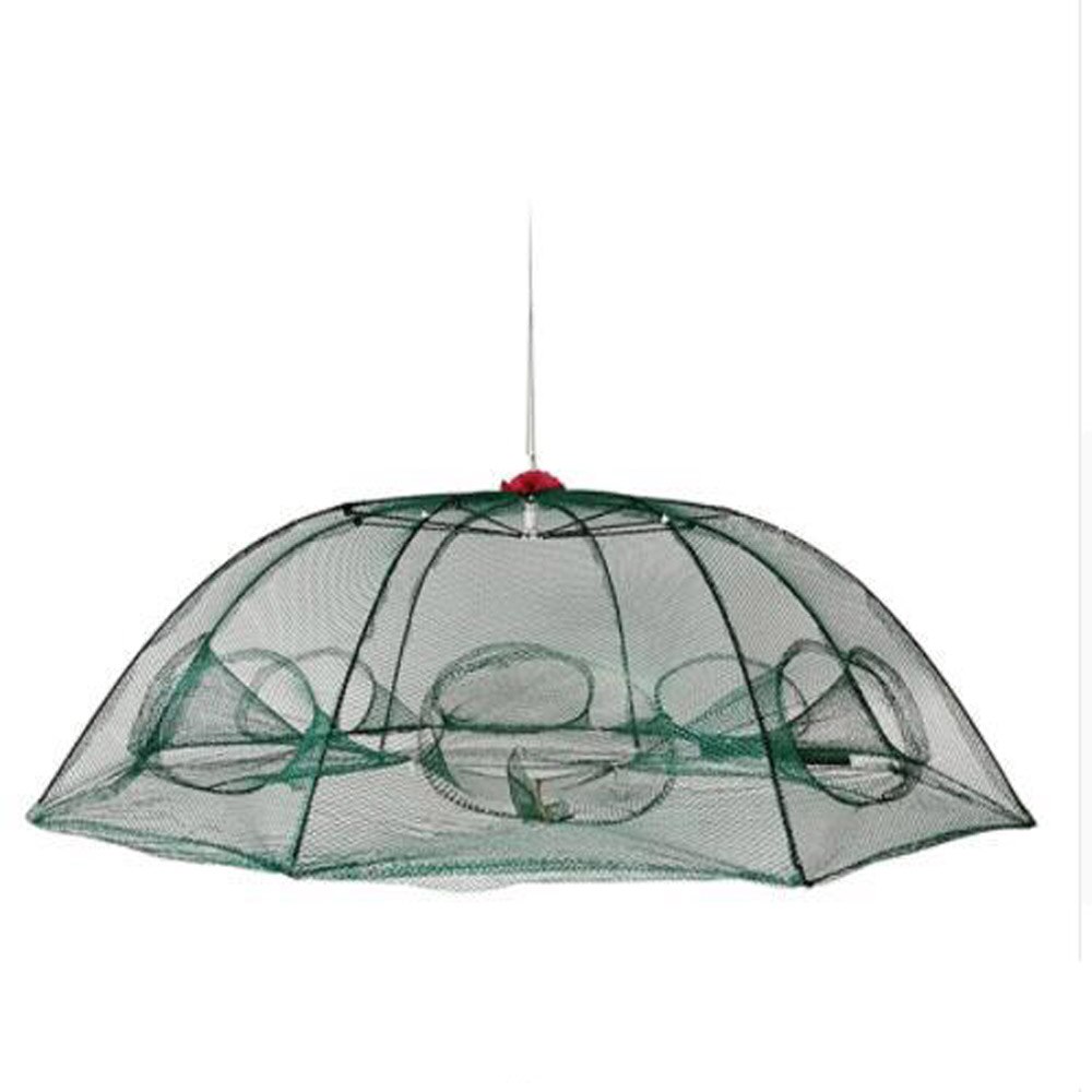 1PCS Fish Shrimp Minnow Crab Baits Cast Mesh Trap Portable 4 -20Hole Automatic Fishing Shrimp Trap Fishing Net