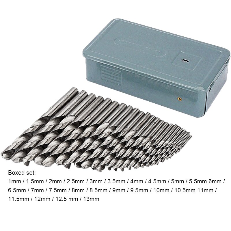 25 serie dele mini rustfrit stål hss-g bor co spiral bor sæt kobolt metal bor cobalt