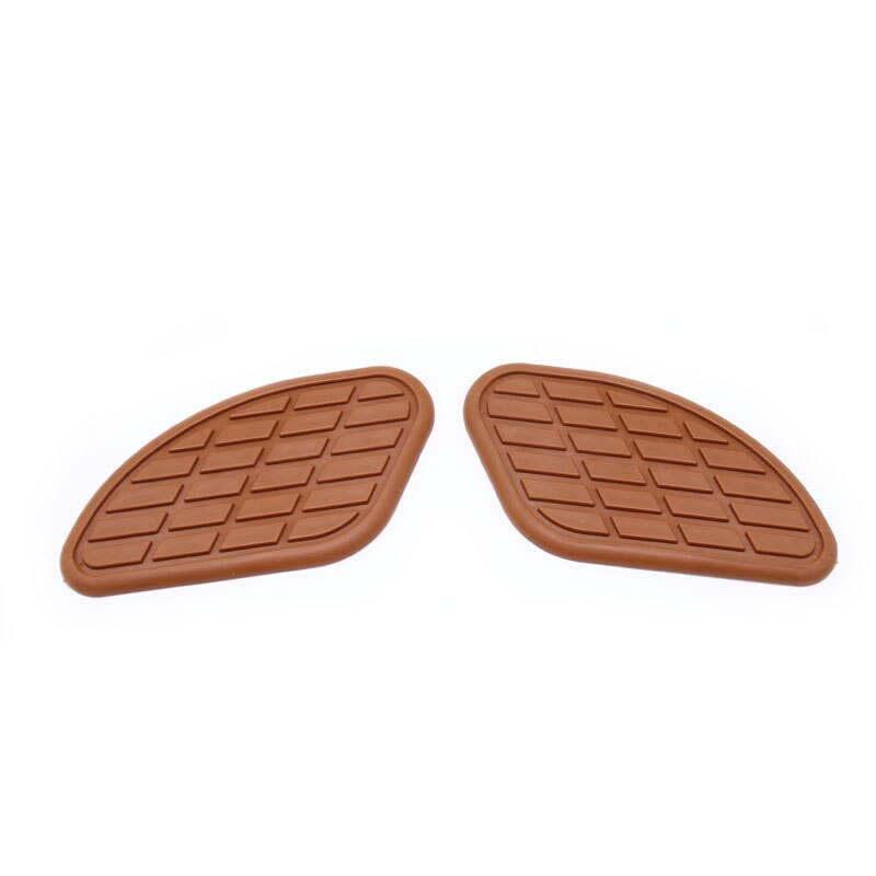 Universal Gray Tank Traction Pad Side Gas Tank Knee Grip Protector Stickers Cruiser Chopper For Honda Yamaha Suzuki Kawasaki: brown