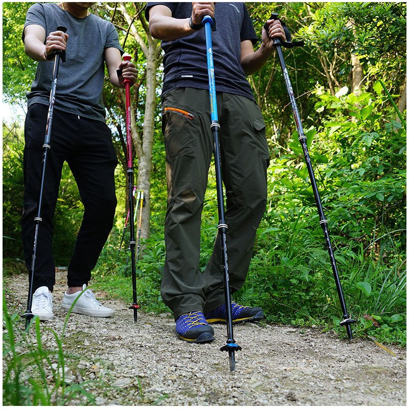 Walking Stick Aluminum alloy 3 Section Straight handle Damping 65-135cm Mountain-climbing Crutch Outdoor Hiking Sirius 1 Series