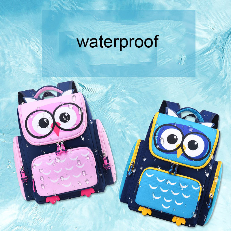 Respirant 3D hibou imprimé enfants cartables filles dessin animé école primaire sac à dos orthopédique sac à dos Mochila Infantil Escolares