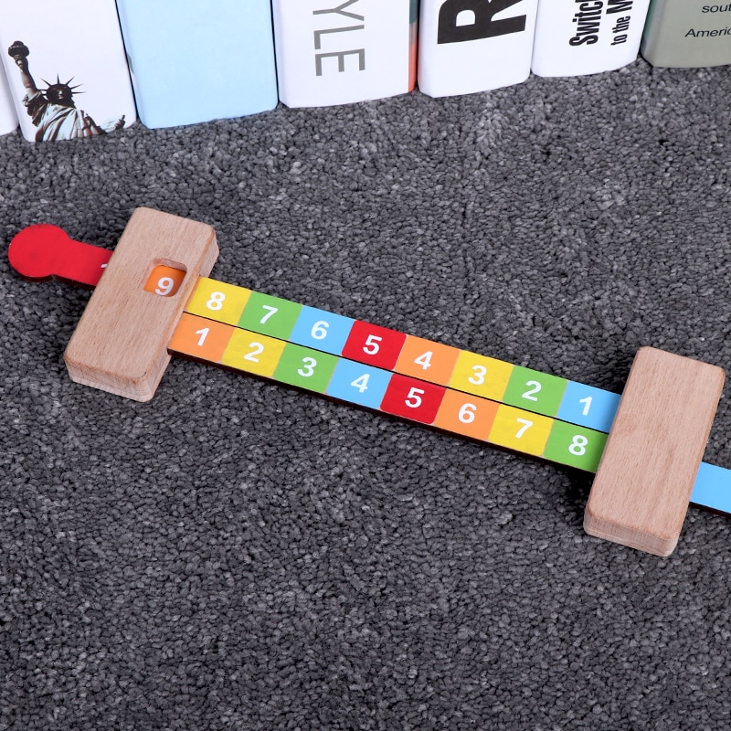 Førskoleuddannelse 1-10 tilføjelse lineal digital operation tælle beregning matematisk legetøj pædagogisk monterssori legetøj til børn