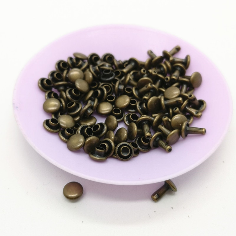 Mini remaches de doble cara para ropa, accesorios de costura, de cuero, bricolaje, Punk, 5mm, 60 set/lote