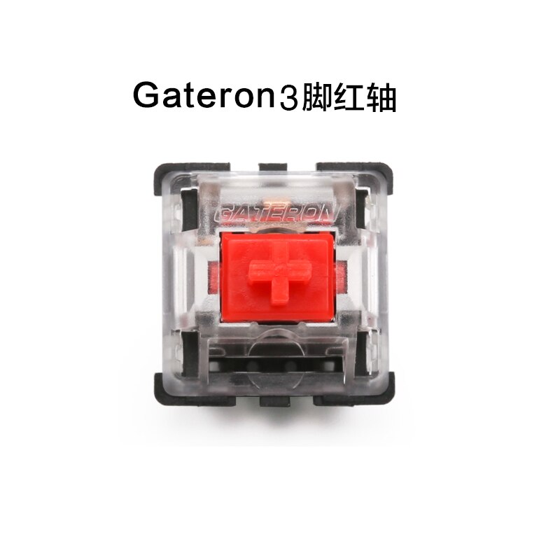 Gateron switch 3 pin transparent case blue red black brown green white yellow switches mechanical keyboard cherry mx compatible: Red / blue switch