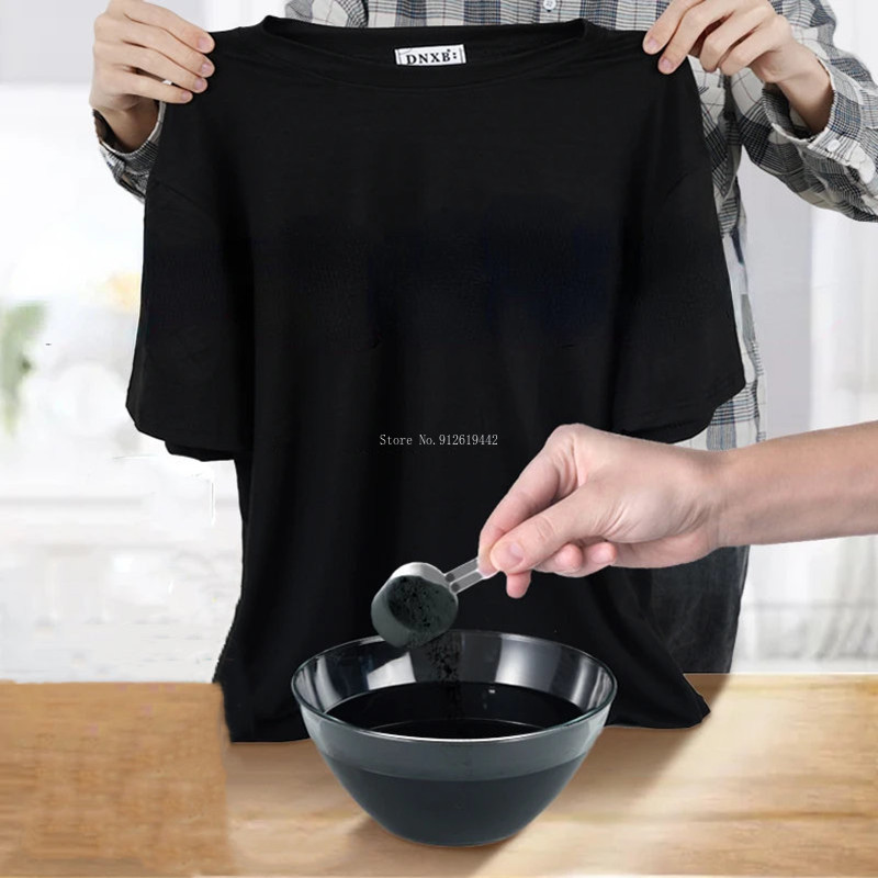 50g tela negra tinte ropa reacondicionado agente colorante algodón lino Jeans lienzo pigmento hogar Tie-dye suministros hechos a mano