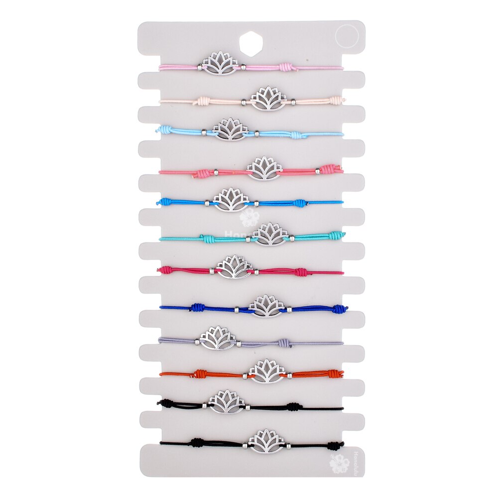 Slzbcy artesanal infinito amor encantos pulseiras pulseiras para mulheres crianças ajustável corrente pulseira moda jóias 12 pçs/set