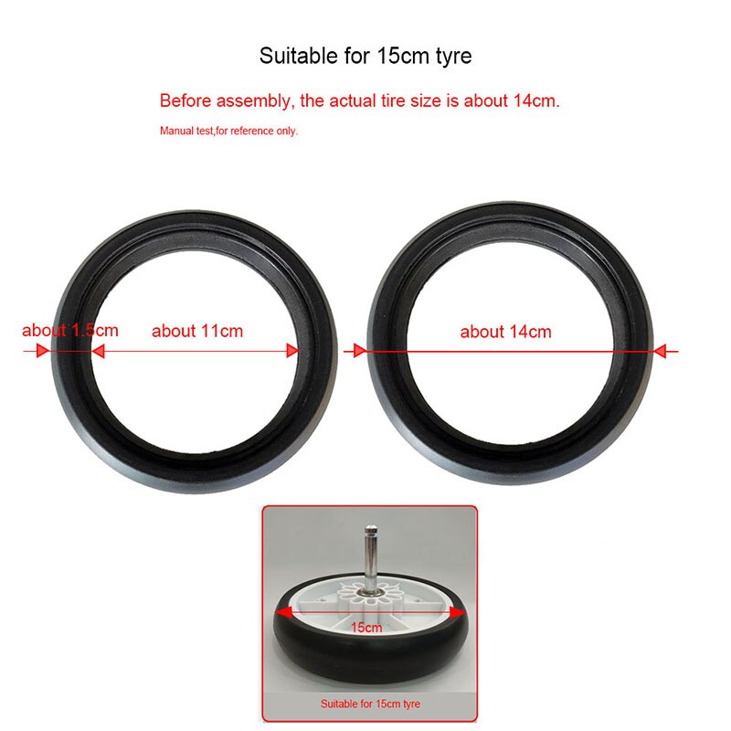 Koło do wózka dziecięcego pokrowiec na oponę kompatybilny Yoyo Yoya Yoyaplus lub Stokke Xplory V3 V4 Series wózek spacerowy akcesoria: for 15cm tyre 2