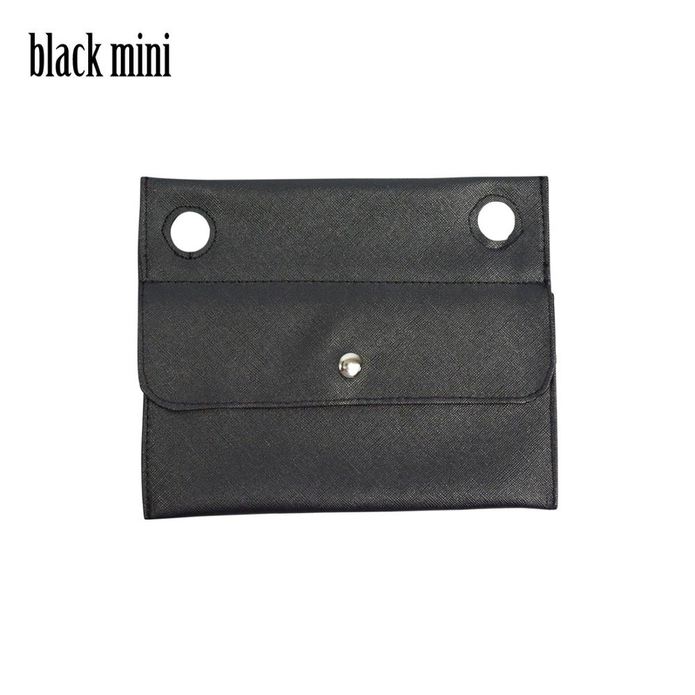 Bolso pequeño interno de cuero PU para exteriores, Mini bolsa de mano clásica: black mini