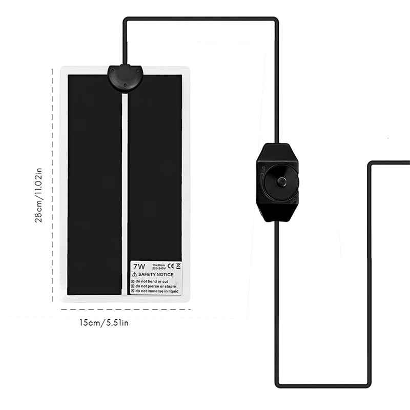 Pet Heating Pad Reptile Heater Heating Warm Tortoise Lizard Spider Winter Heating Pad EU / US/UK Plug