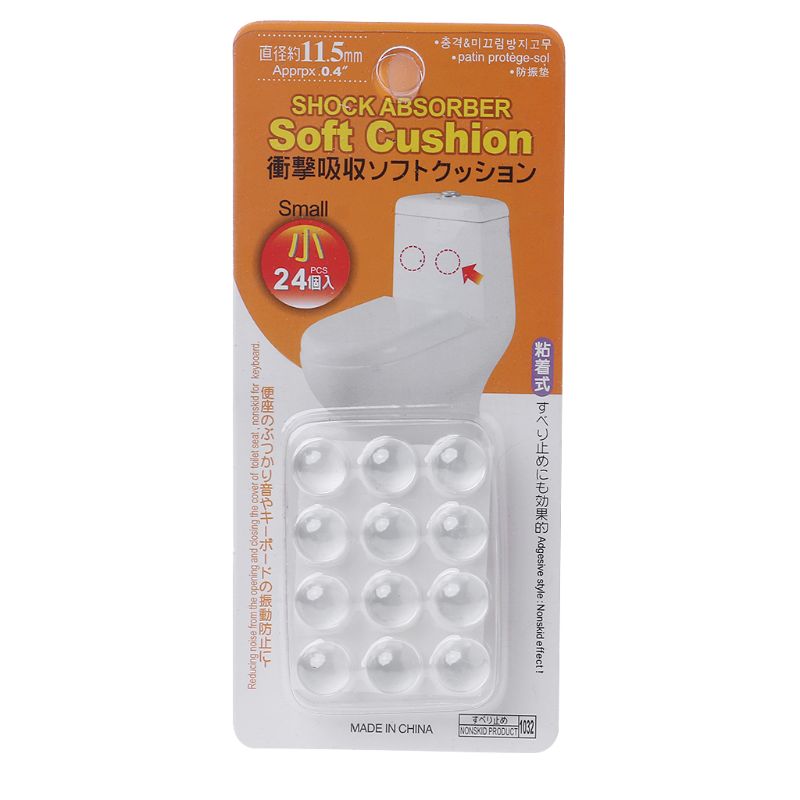 24 Stuks Hars Mute Pads Deurknop Muur Botsingen Wc Deksel Beschermende Transparante Sticker Anti-Slip