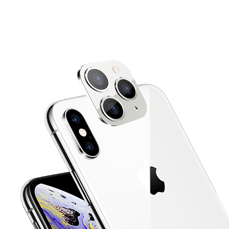 NUEVA cubierta de lente de cámara para iPhone X XS/XS cambio máximo de segundos para iPhone 11 Pro M5TB: white