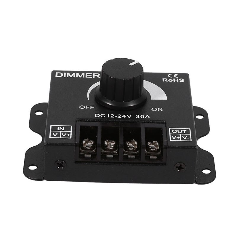 Nieuw 12 V-12 V 30A Metalen LED Dimmer Controller Handmatige Bediening voor Strip Licht XSD88