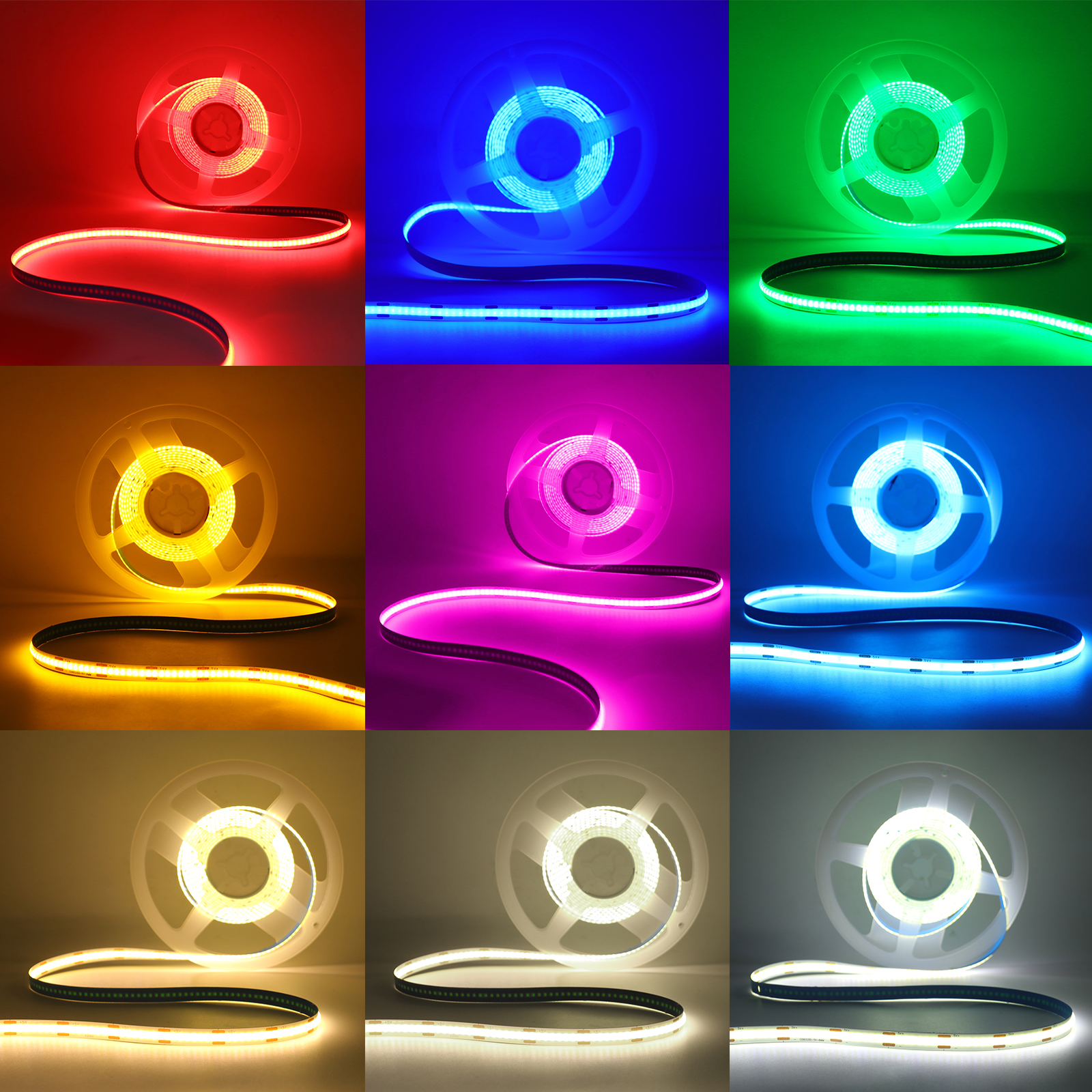 Tira de luces LED COB con Sensor humano, batería 4AAA, cinta LED Flexible regulable de 5V con cinta adhesiva para retroiluminación de armario y dormitorio