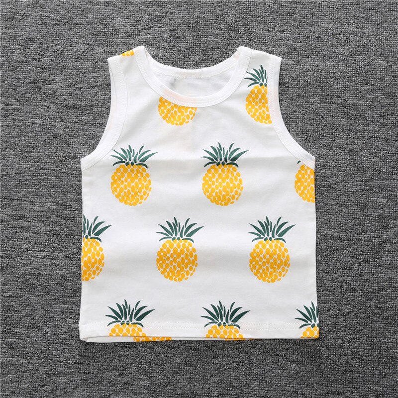 Sommer stil babyvest bomuldsundertøj ærmeløse tanktoppe til piger og drenge børn børn tøj toppe camisoler vest