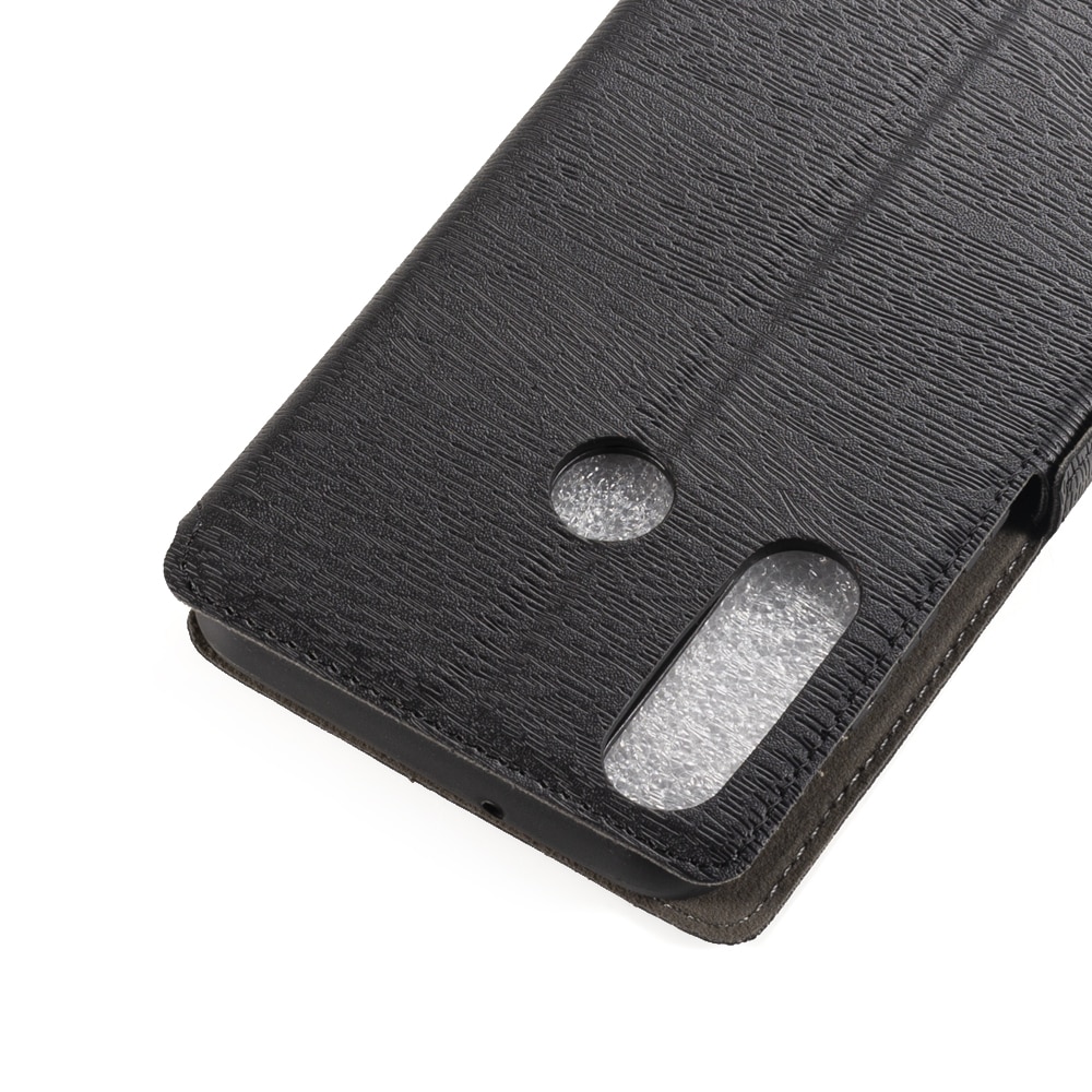 Pu leren telefoonhoesje voor huawei  y6p flipcase voor huawei  y6p kijkvenster boekhoes zachte tpu siliconen achterkant