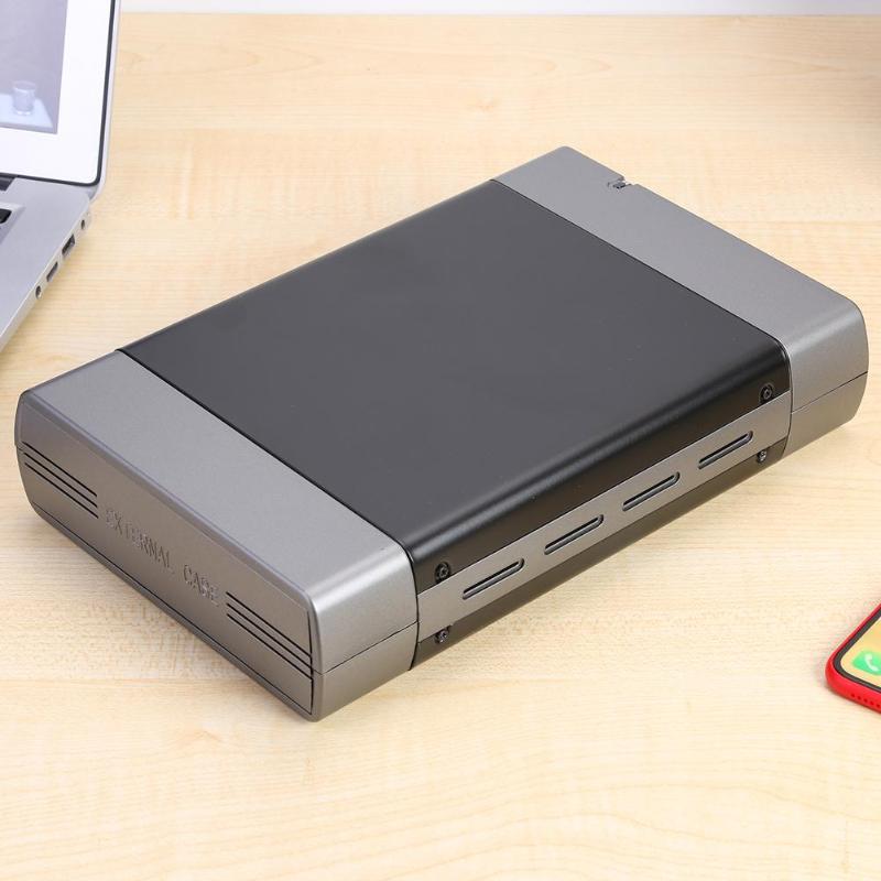 Carcasa de disco óptico de 5,25 pulgadas, adaptador USB 3,0 a SATA, 8T, estructura de cubierta superior e inferior portátil, carcasa de disco duro